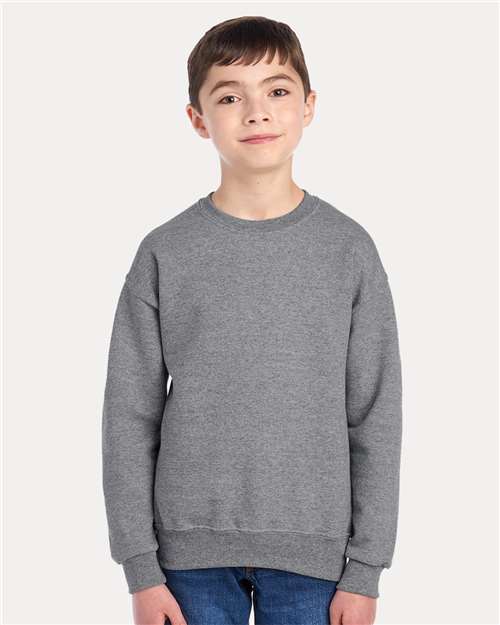 JERZEES Youth NuBlend® Crewneck Sweatshirt - 562BR Oxford