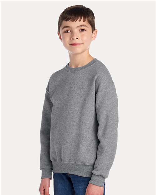 JERZEES Youth NuBlend® Crewneck Sweatshirt - 562BR Oxford