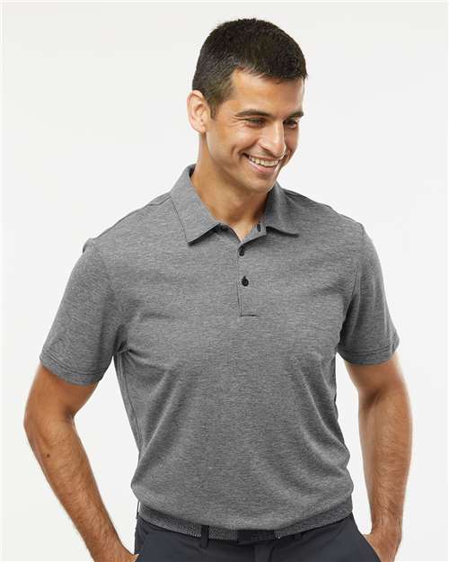 Adidas Men's Heathered Polo - A582 Black Melange