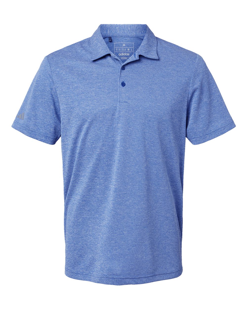 Adidas Men's Heathered Polo - A582 Collegiate Royal Melange