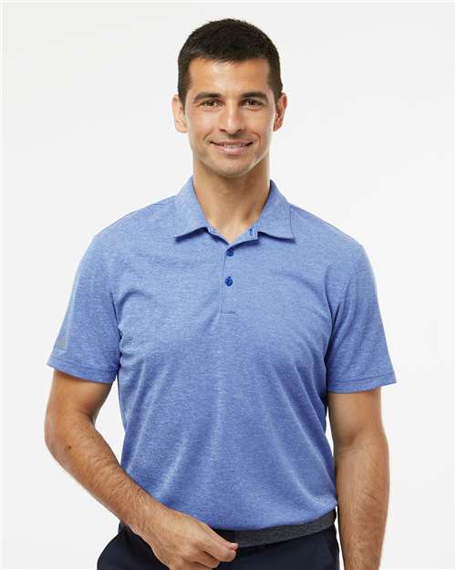 Adidas Men's Heathered Polo - A582 Collegiate Royal Melange