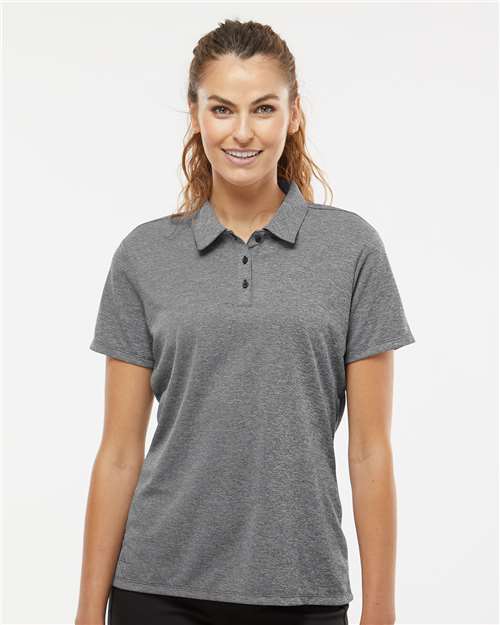 Adidas Women's Heathered Polo - A583 Black Melange