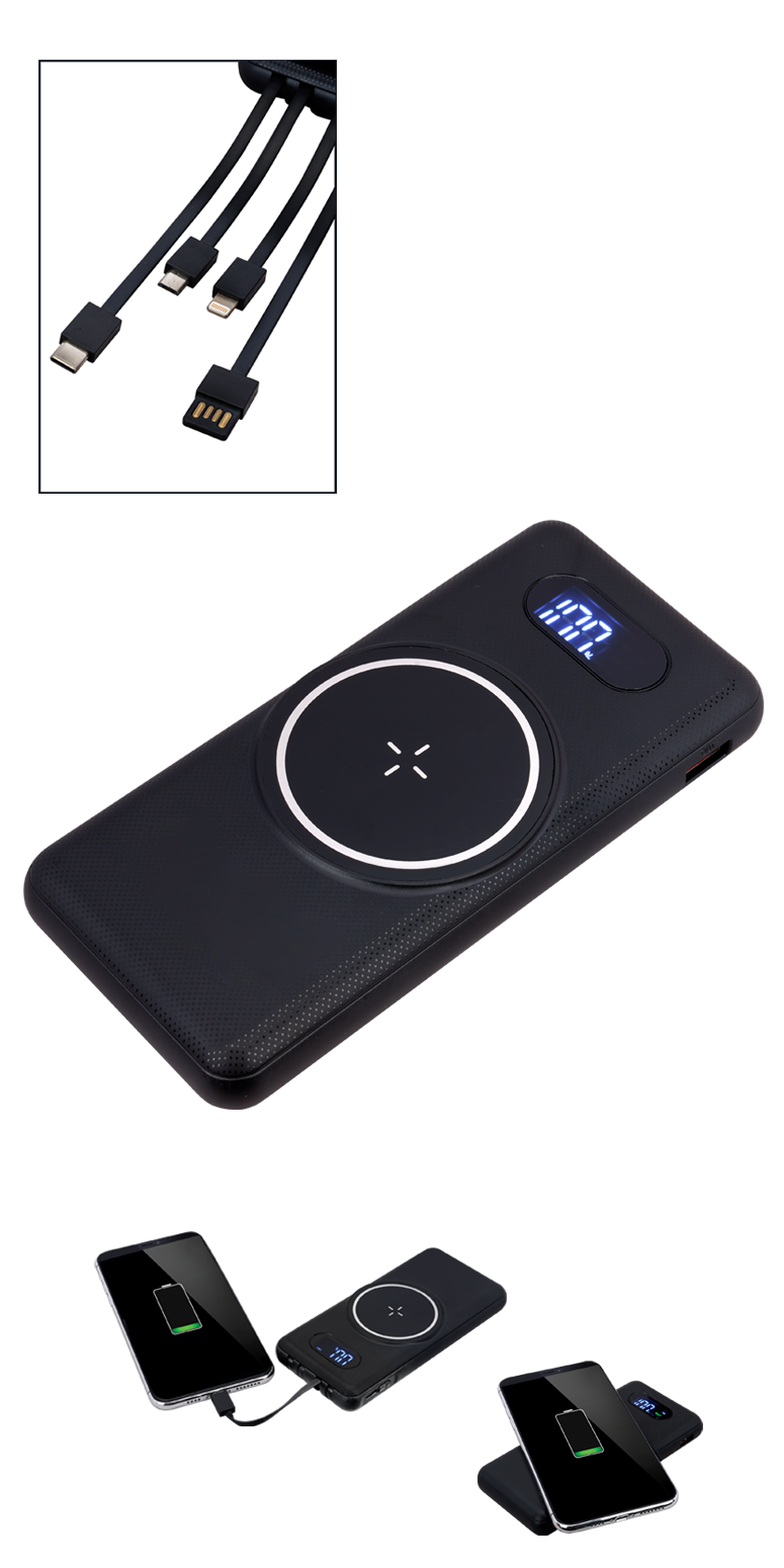 Chargeur/banque d’énergie 10 000 mAh magnétique - EL208 Black