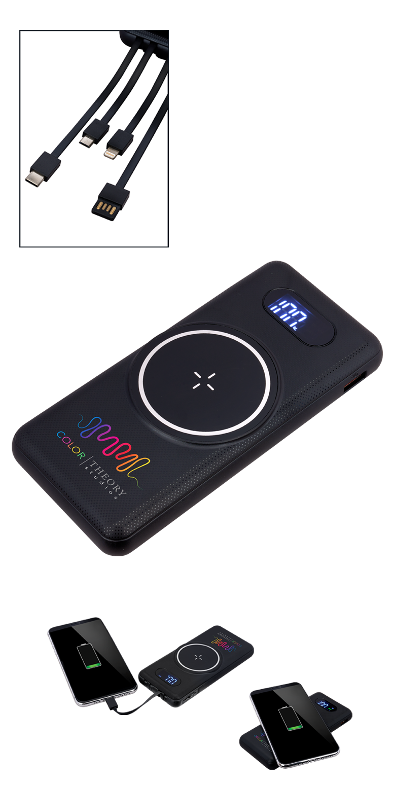 Chargeur/banque d’énergie 10 000 mAh magnétique - EL208 Black