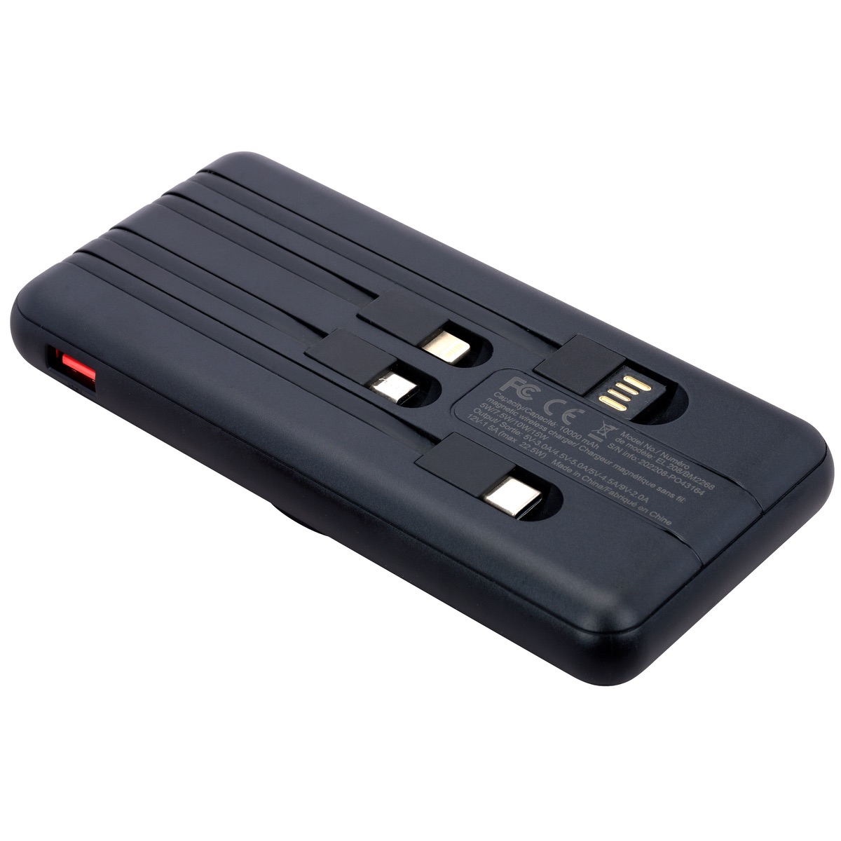 Chargeur/banque d’énergie 10 000 mAh magnétique - EL208 Black