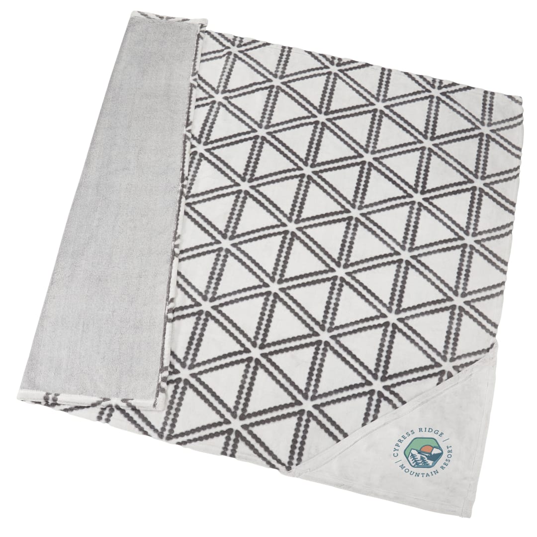 Sculpture Print Ultra Plush Blanket - 1081-54 Gray