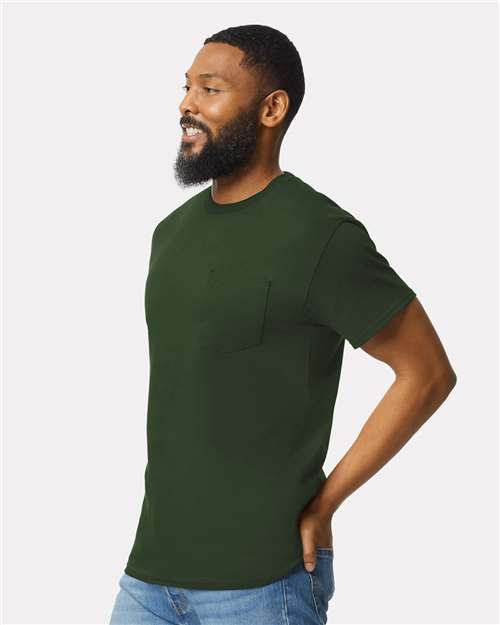 Gildan Unisex Ultra Cotton® Pocket T-Shirt - 2300 Forest Green