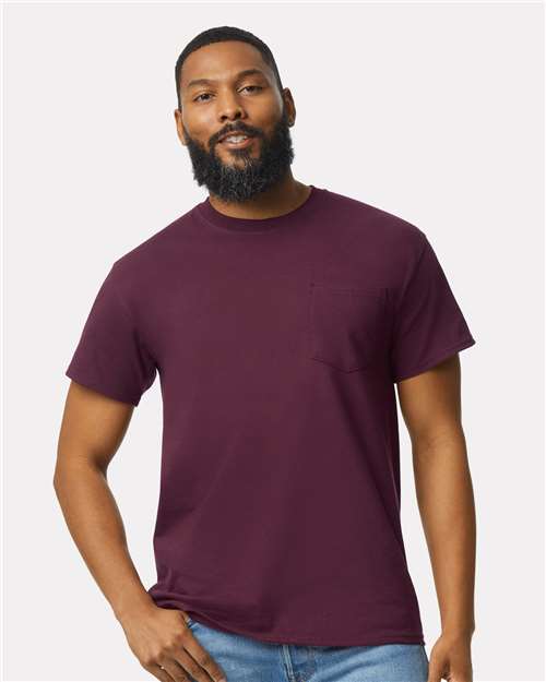 Gildan Unisex Ultra Cotton® Pocket T-Shirt - 2300 Maroon