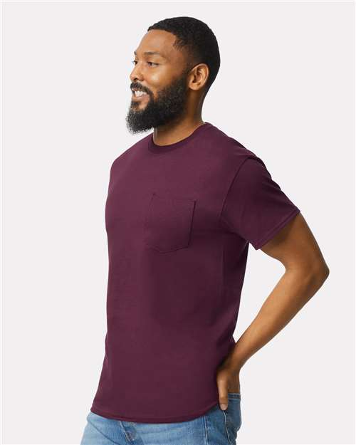 Gildan Unisex Ultra Cotton® Pocket T-Shirt - 2300 Maroon