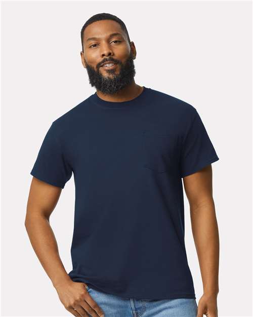 Gildan Unisex Ultra Cotton® Pocket T-Shirt - 2300 Navy