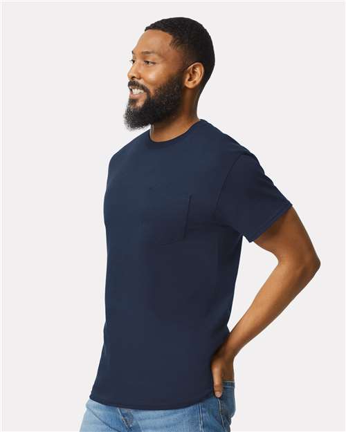 Gildan Unisex Ultra Cotton® Pocket T-Shirt - 2300 Navy