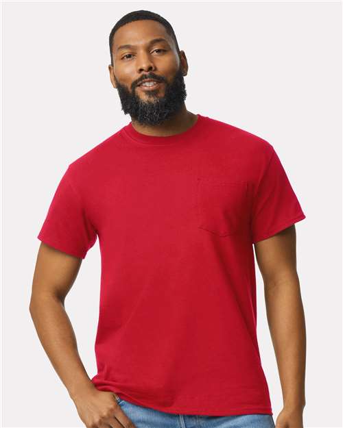 Gildan Unisex Ultra Cotton® Pocket T-Shirt - 2300 Red