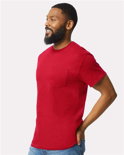 Gildan Unisex Ultra Cotton® Pocket T-Shirt - 2300 Red