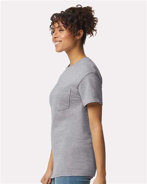 Gildan Unisex Ultra Cotton® Pocket T-Shirt - 2300 Sport Grey