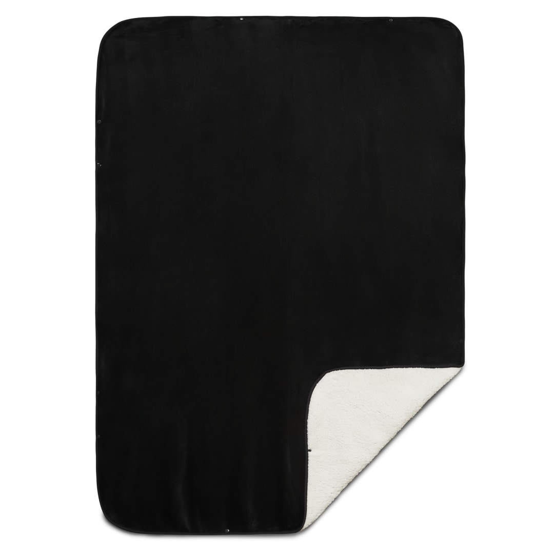 Oversized Wearable WFH Cozy Fleece Sherpa Blanket - 1081-56 Black