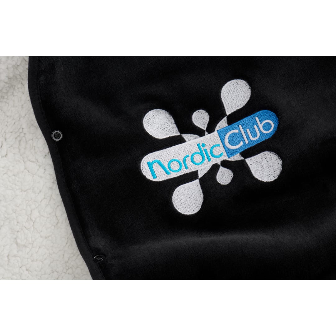 Oversized Wearable WFH Cozy Fleece Sherpa Blanket - 1081-56 Black