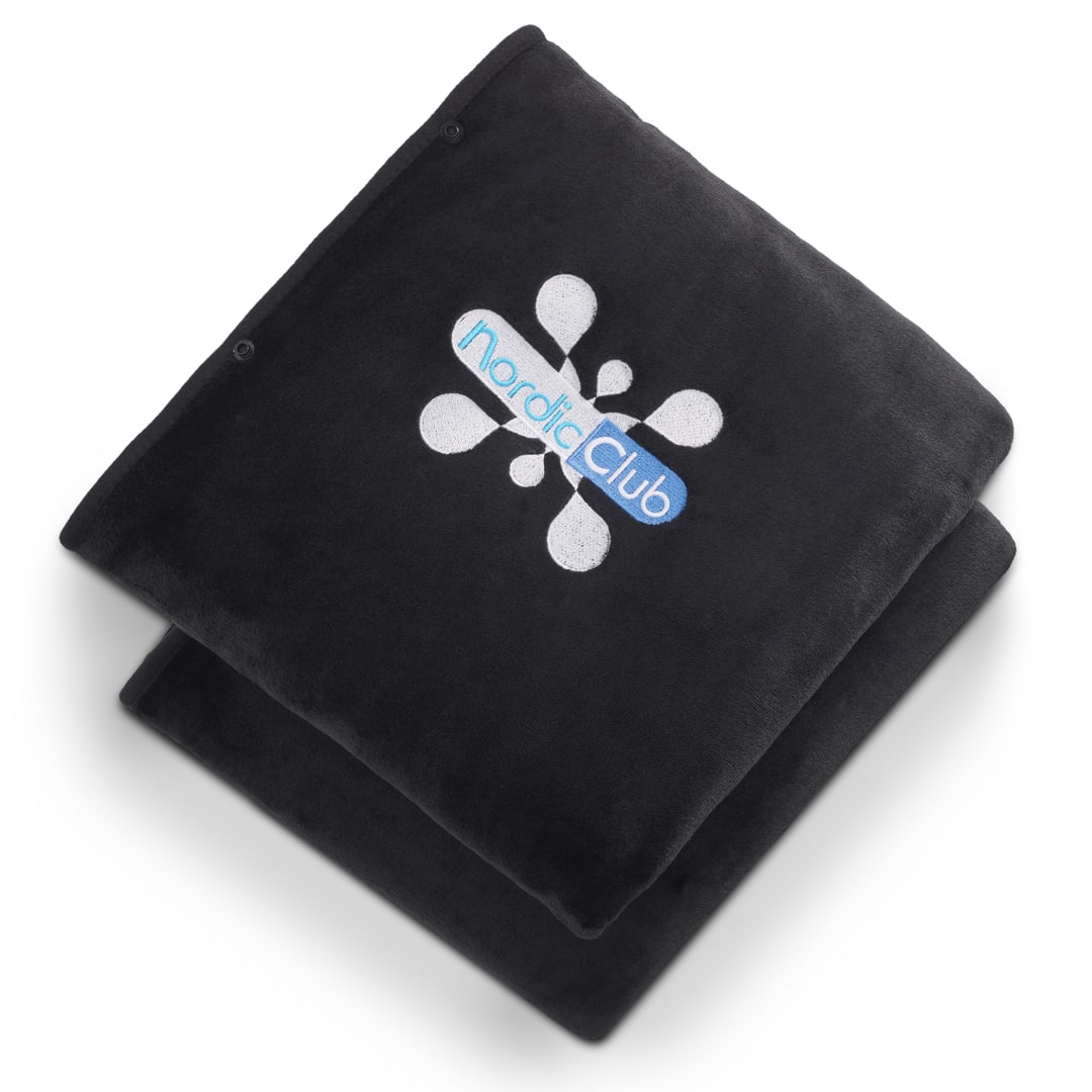 Oversized Wearable WFH Cozy Fleece Sherpa Blanket - 1081-56 Black