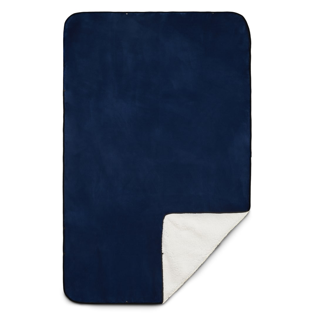 Oversized Wearable WFH Cozy Fleece Sherpa Blanket - 1081-56 Blue