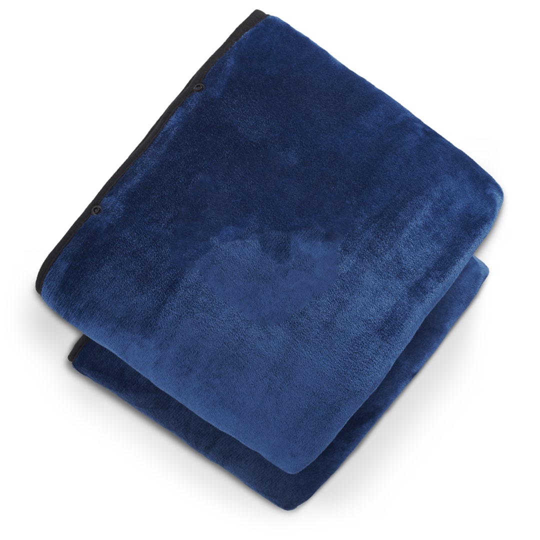 Oversized Wearable WFH Cozy Fleece Sherpa Blanket - 1081-56 Blue