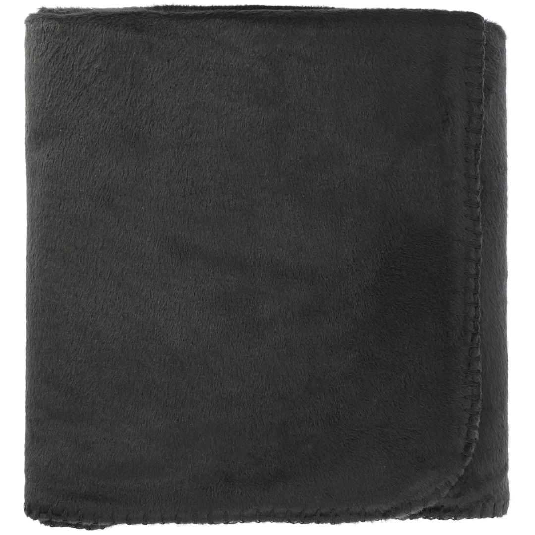 100% Recycled PET Fleece Blanket with RPET Pouch - 1081-57 Black