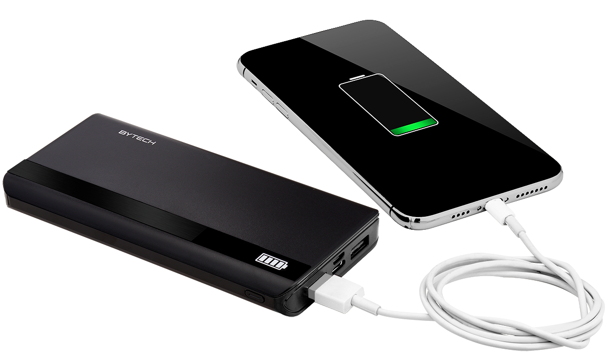 Batterie Externe Double Bytech® 10000 mAh - EBY03 Black