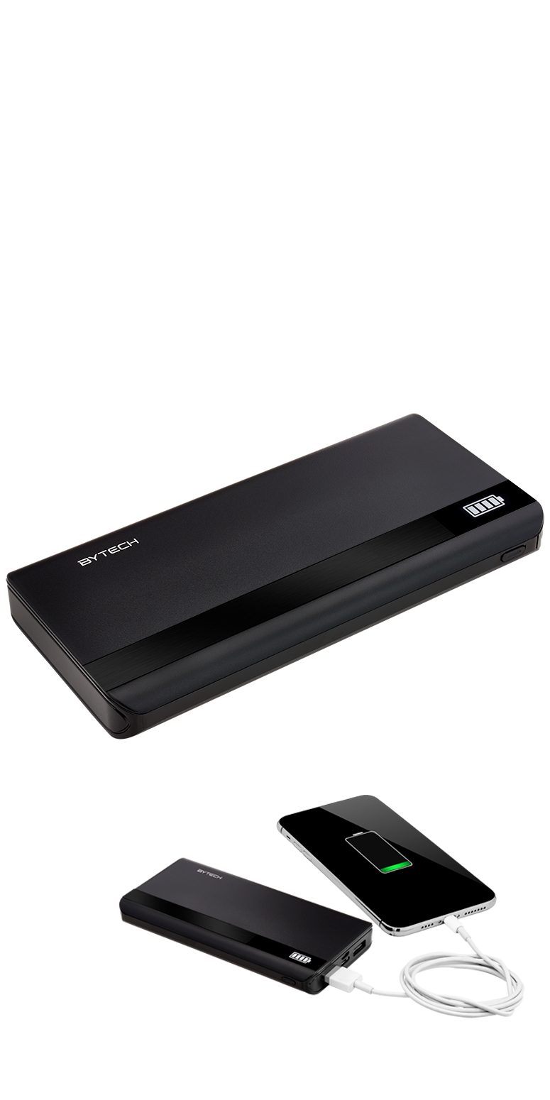 Batterie Externe Double Bytech® 10000 mAh - EBY03 Black
