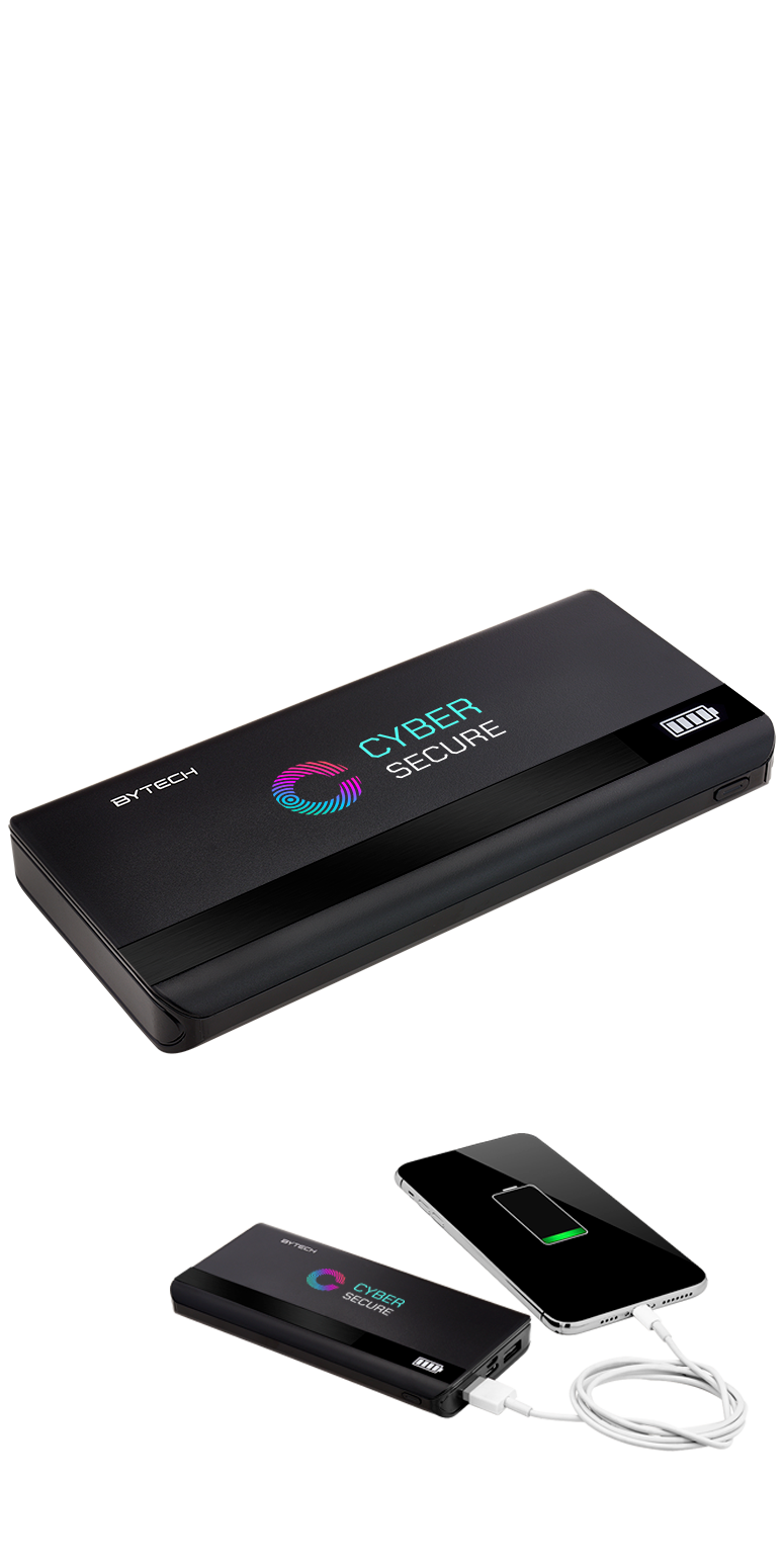 Batterie Externe Double Bytech® 10000 mAh - EBY03 Black