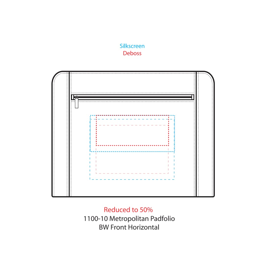 Metropolitan FSC&#174; Mix Metropolitan Zippered Padfolio - 1100-10 Black