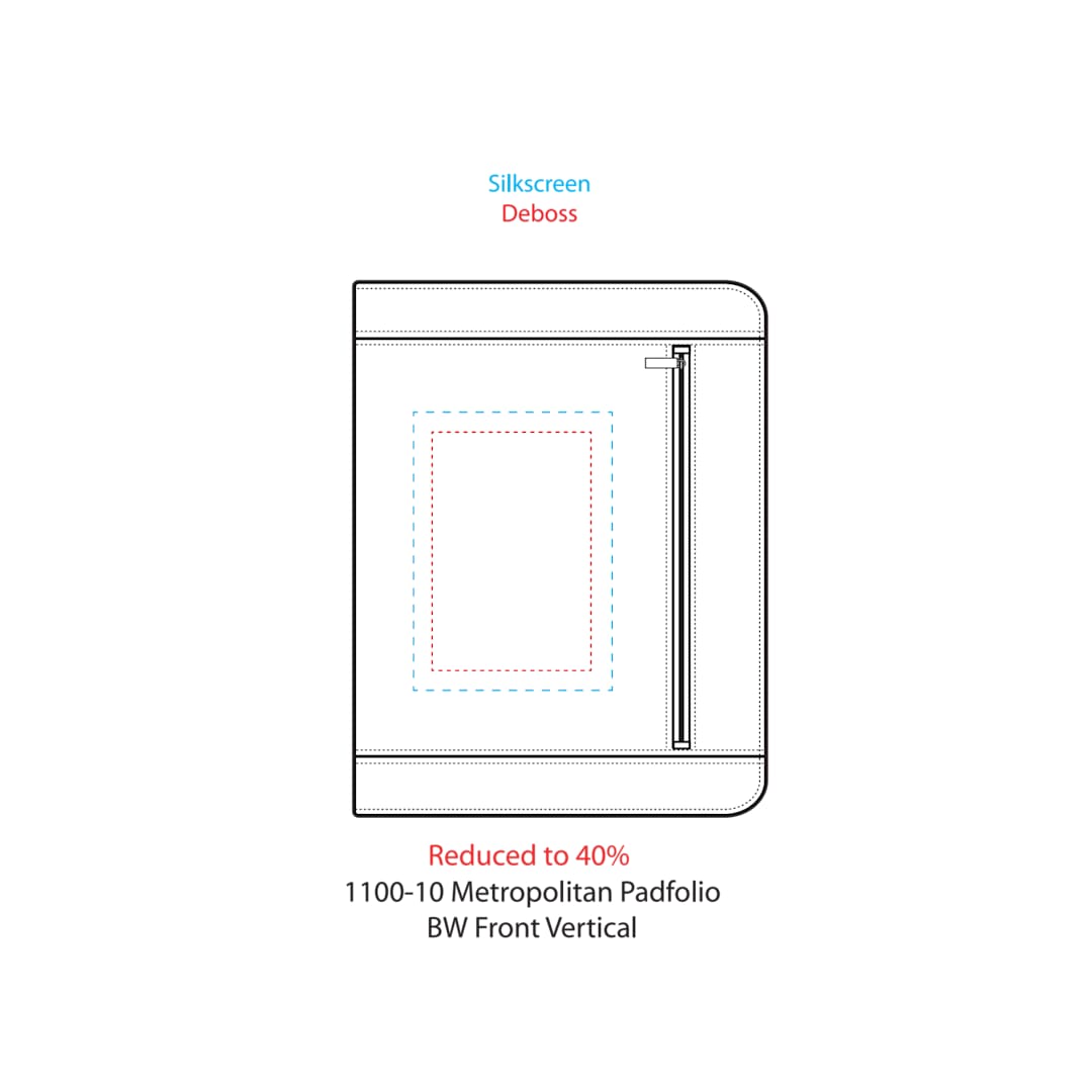 Metropolitan FSC&#174; Mix Metropolitan Zippered Padfolio - 1100-10 Black
