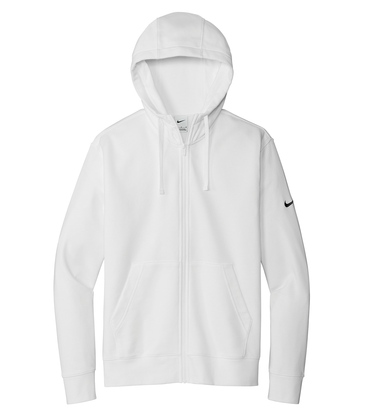Nike NIKE CHANDAIL À CAPUCHON À GLISSIÈRE MOLLETON CLUB AVEC SWOOSH À LA MANCHE - DR1513 White