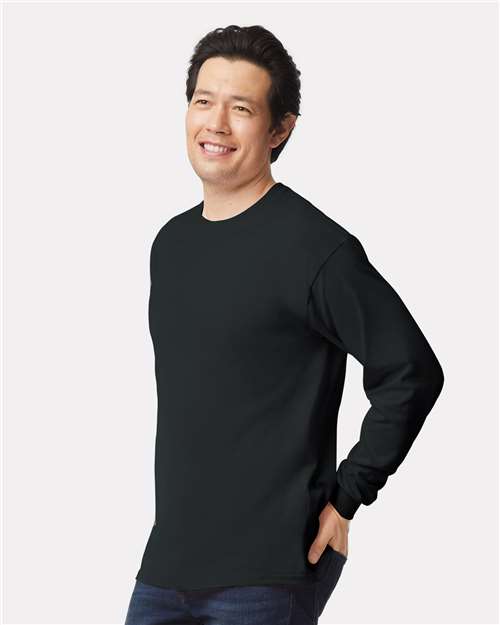 Gildan Unisex Ultra Cotton® Long Sleeve T-Shirt - 2400 Black