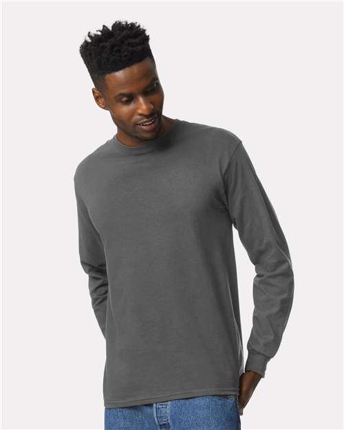 Gildan Unisex Ultra Cotton® Long Sleeve T-Shirt - 2400 Charcoal
