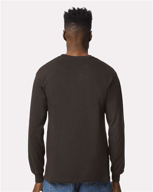 Gildan Unisex Ultra Cotton® Long Sleeve T-Shirt - 2400 Dark Chocolate