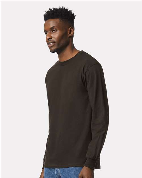 Gildan Unisex Ultra Cotton® Long Sleeve T-Shirt - 2400 Dark Chocolate