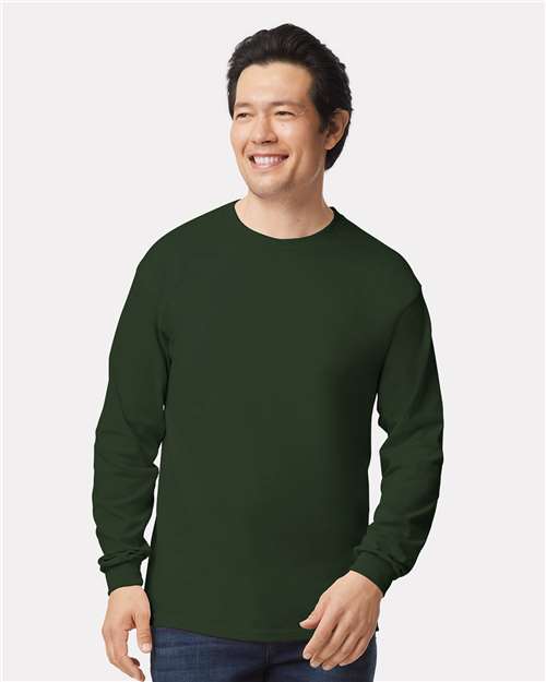 Gildan Unisex Ultra Cotton® Long Sleeve T-Shirt - 2400 Forest Green
