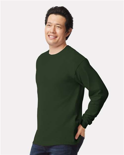 Gildan Unisex Ultra Cotton® Long Sleeve T-Shirt - 2400 Forest Green
