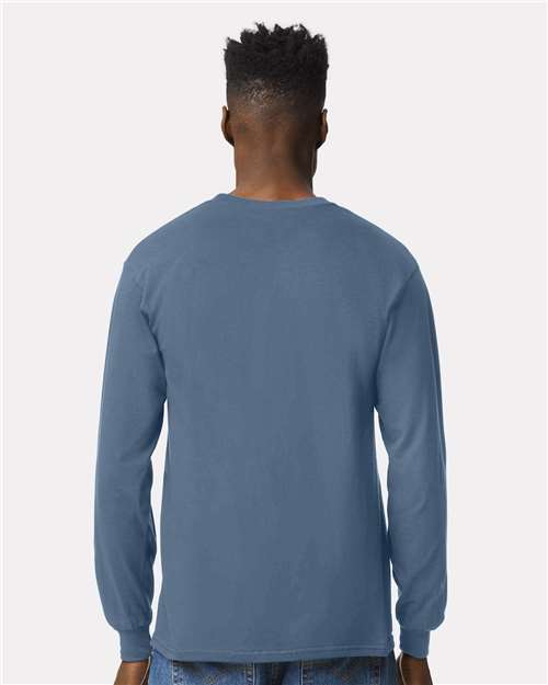 Gildan Unisex Ultra Cotton® Long Sleeve T-Shirt - 2400 Indigo Blue