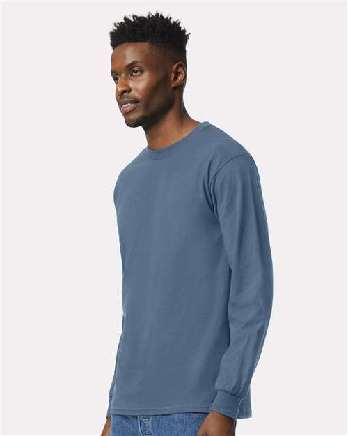 Gildan Unisex Ultra Cotton® Long Sleeve T-Shirt - 2400 Indigo Blue