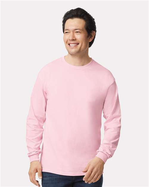 Gildan Unisex Ultra Cotton® Long Sleeve T-Shirt - 2400 Light Pink