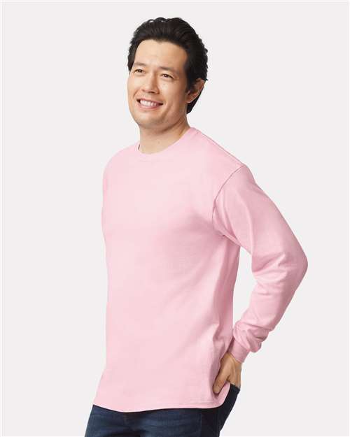 Gildan Unisex Ultra Cotton® Long Sleeve T-Shirt - 2400 Light Pink