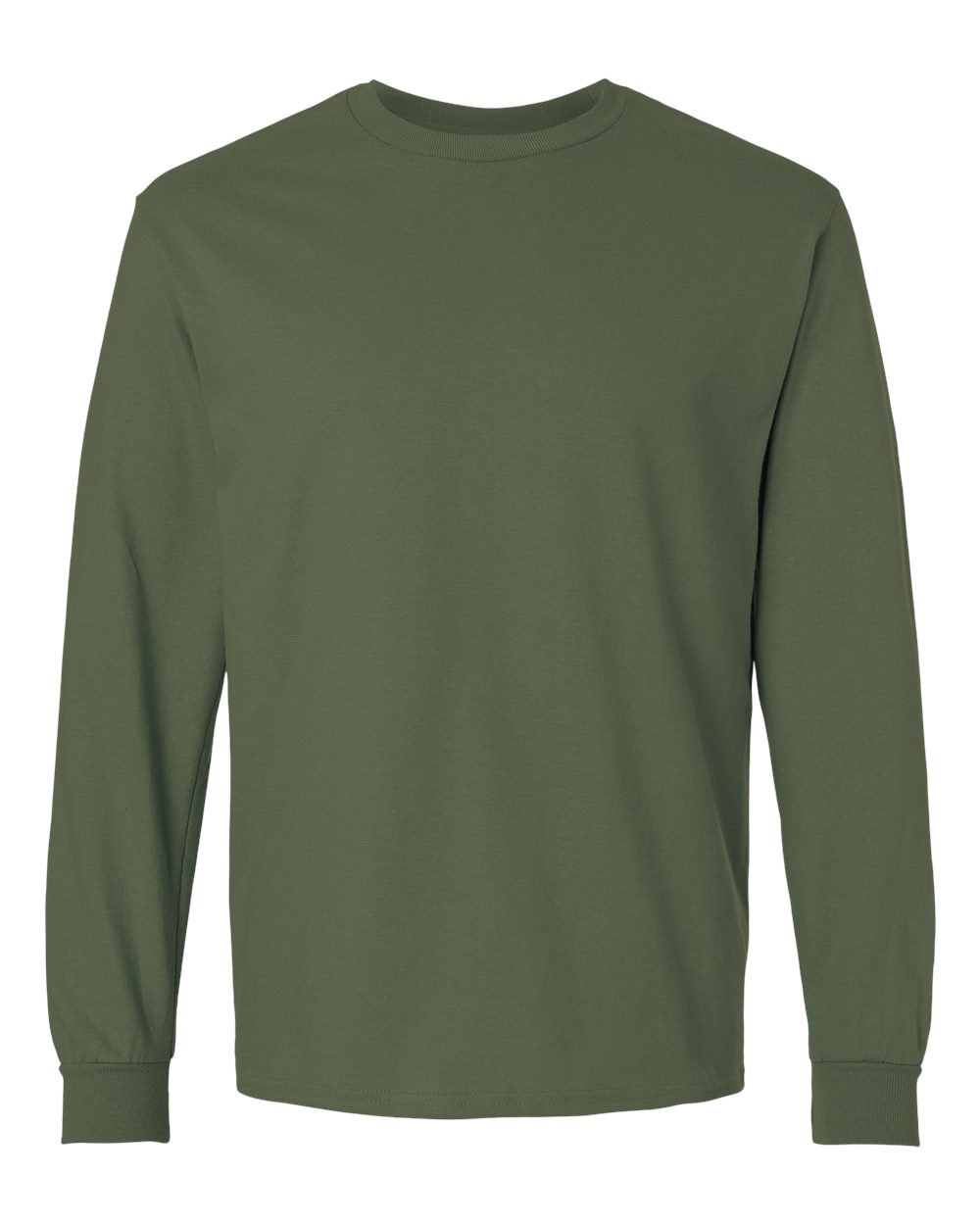 Gildan Unisex Ultra Cotton® Long Sleeve T-Shirt - 2400 Military Green