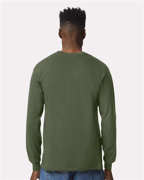 Gildan Unisex Ultra Cotton® Long Sleeve T-Shirt - 2400 Military Green