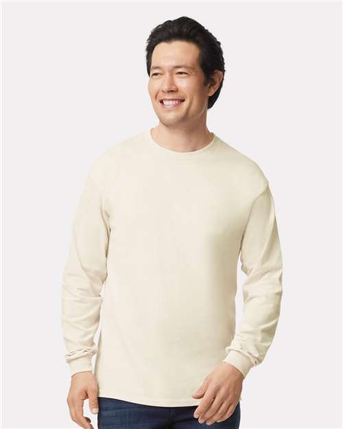 Gildan Unisex Ultra Cotton® Long Sleeve T-Shirt - 2400 Natural