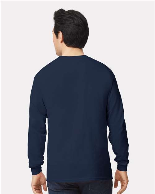 Gildan Unisex Ultra Cotton® Long Sleeve T-Shirt - 2400 Navy