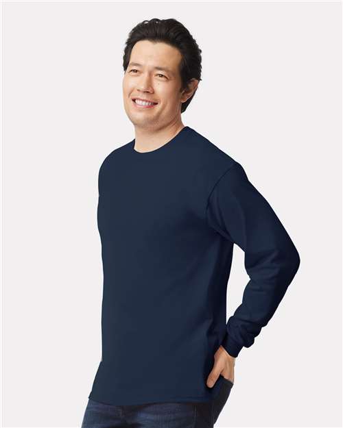 Gildan Unisex Ultra Cotton® Long Sleeve T-Shirt - 2400 Navy