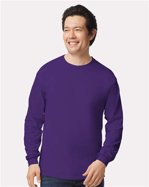 Gildan Unisex Ultra Cotton® Long Sleeve T-Shirt - 2400 Purple
