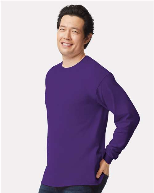 Gildan Unisex Ultra Cotton® Long Sleeve T-Shirt - 2400 Purple