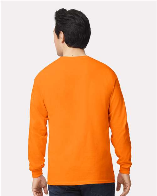 Gildan Unisex Ultra Cotton® Long Sleeve T-Shirt - 2400 Safety Orange