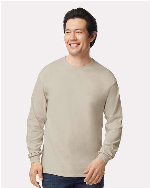 Gildan Unisex Ultra Cotton® Long Sleeve T-Shirt - 2400 Sand