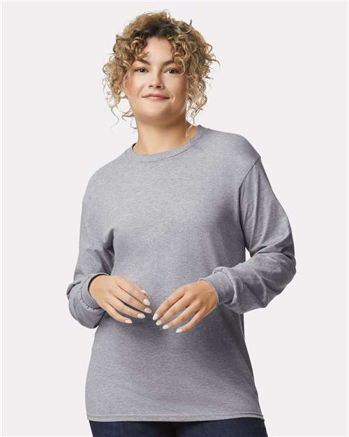 Gildan Unisex Ultra Cotton® Long Sleeve T-Shirt - 2400 Sport Grey